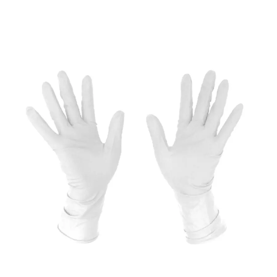 Bifull Jednorázové bílé latexové rukavice – S 100 ks