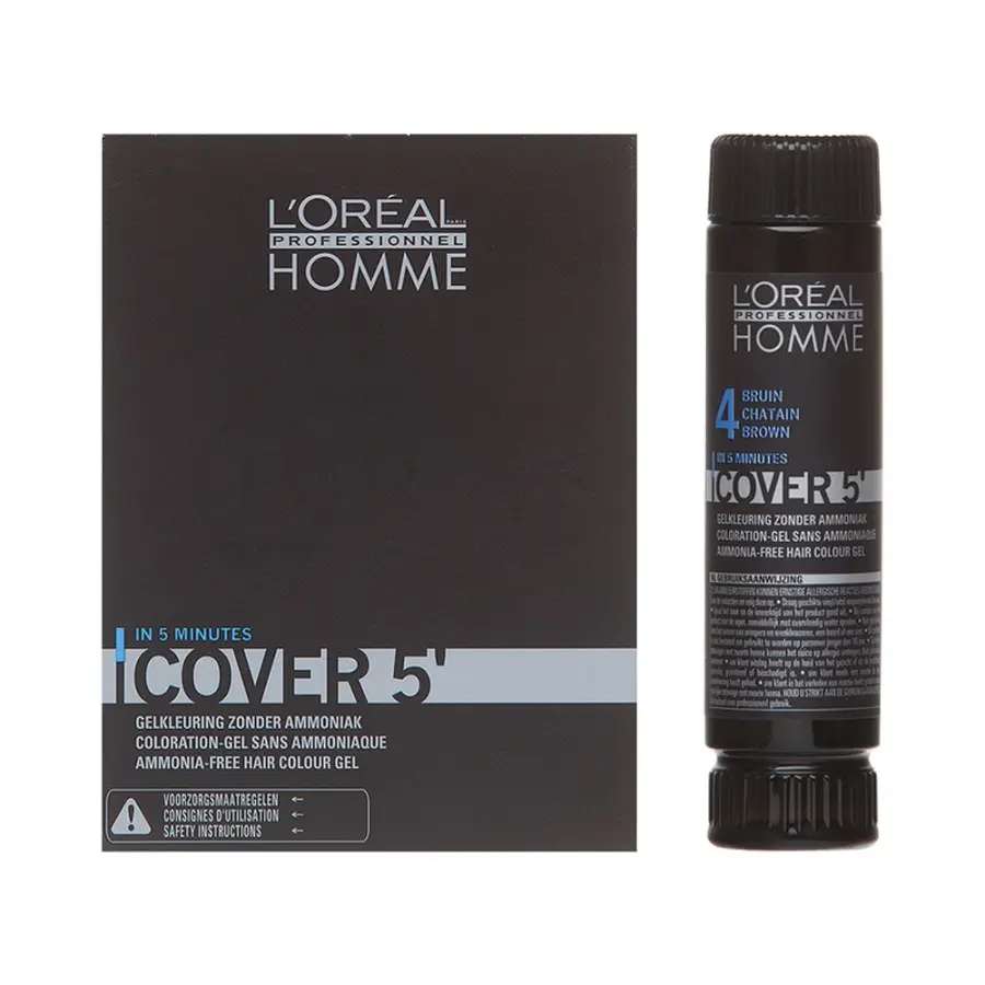 L'Oréal Professionnel Homme Cover 5´3x50ml barva (4 - středně hnědá) POŠKOZENÁ KRABIČKA