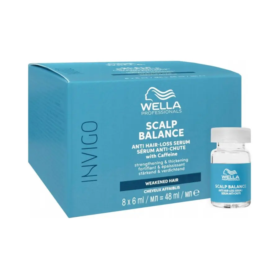 PO Wella Professionals Invigo Balance Anti-hair Loss Serum 8x6 ml New POŠKOZENÉ