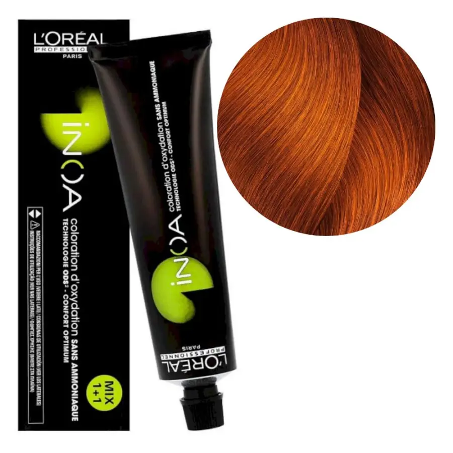 PO L'Oréal Professionnel Inoa 6.40 Rubilane POŠKOZENÉ