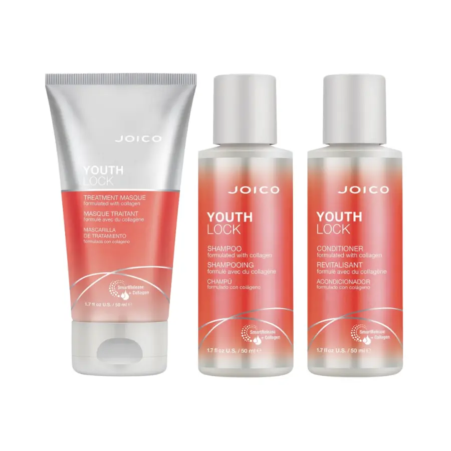 YouthLock Shampoo, Conditioner & Treatment Mask Set 3× 50 ml