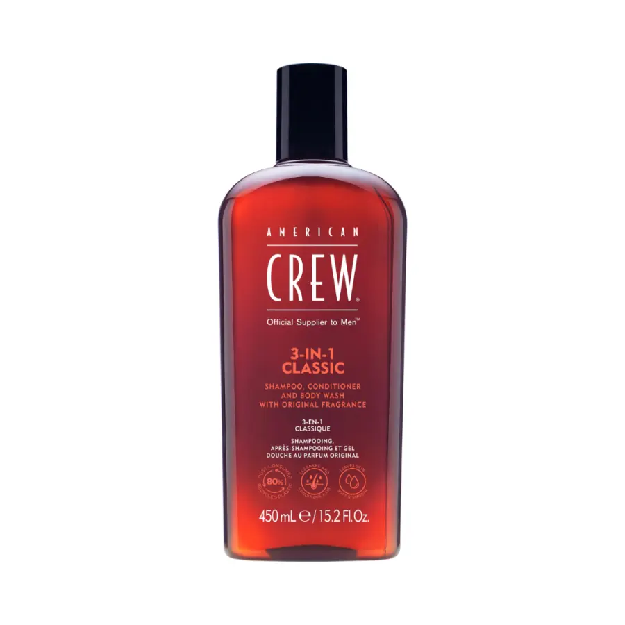 American Crew Classic 3in1 Shampoo, Conditioner and Bodywash 450ml